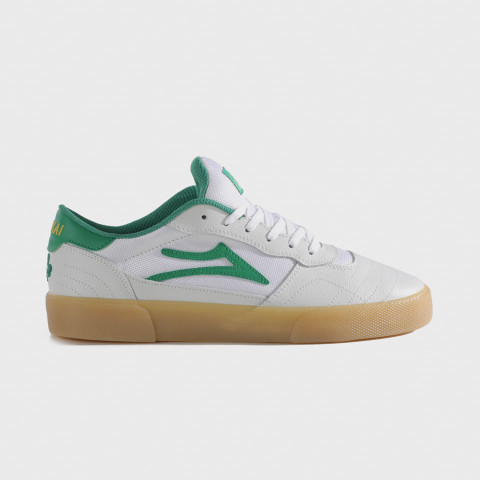 Кеды Lakai Cambridge White/Green Leather 8.5us
